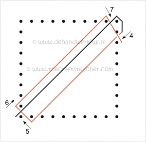 Schuin weven stap 2