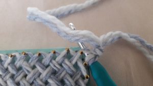 Yarn over the crochet hook