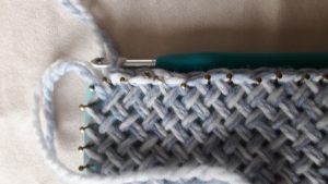 The last stitch before corner C