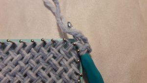 Yarn over the crochet hook