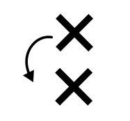 Startstokje symbool versie patroon rechts naar links