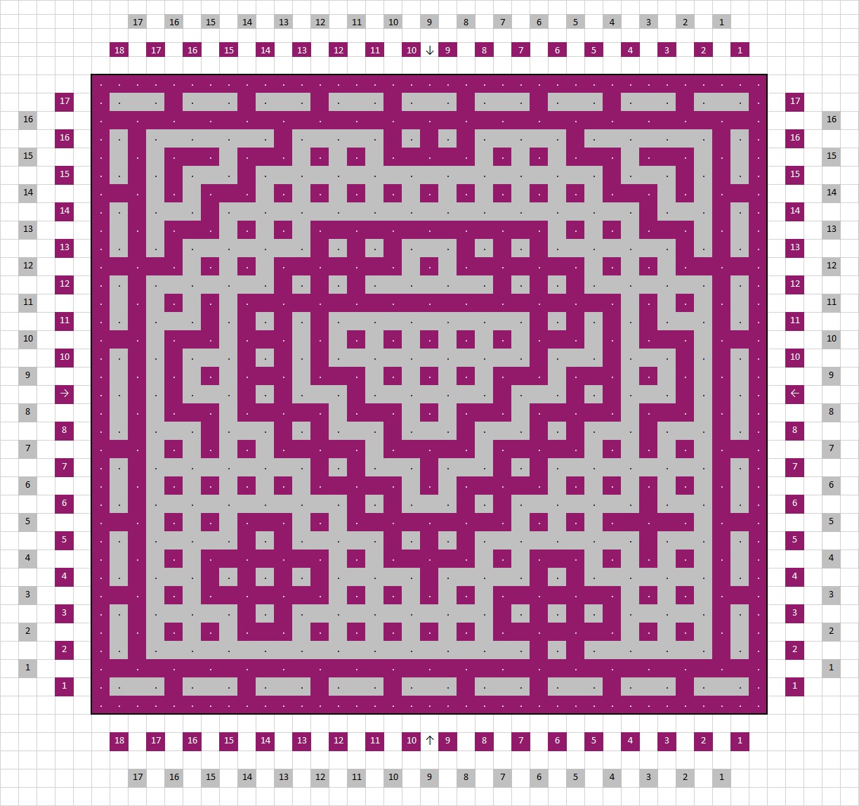 open squares interwoven crochet