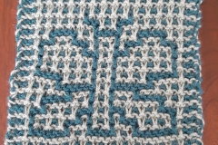 Butterfly in regular garter mosaic knitting
