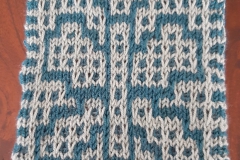 Vlinder in regulier tricot mozaïek breiwerk